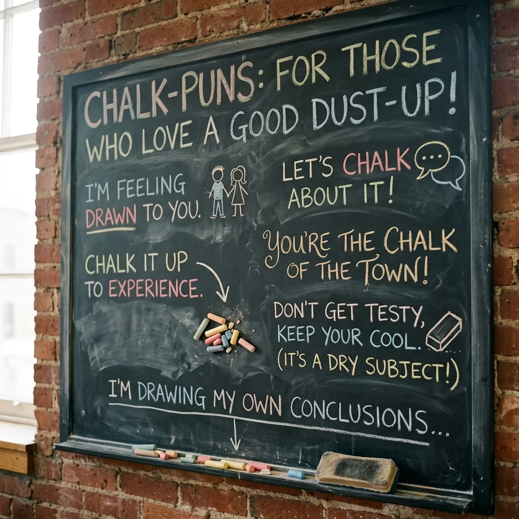 Clever Chalk Puns 🧠