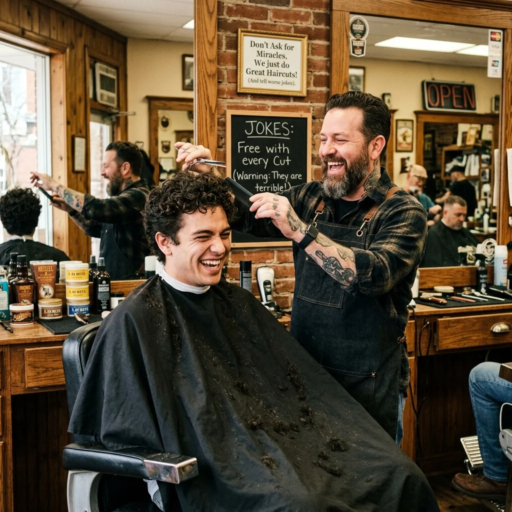 Hair Cut jokes.