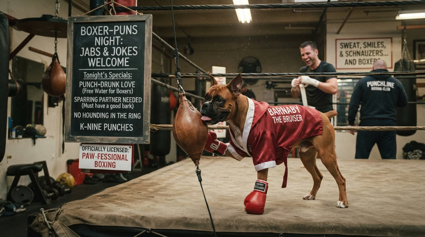 Boxer Dog Caption Puns 🐕‍