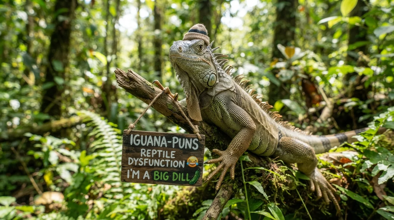 Pet Iguana Puns 🏡