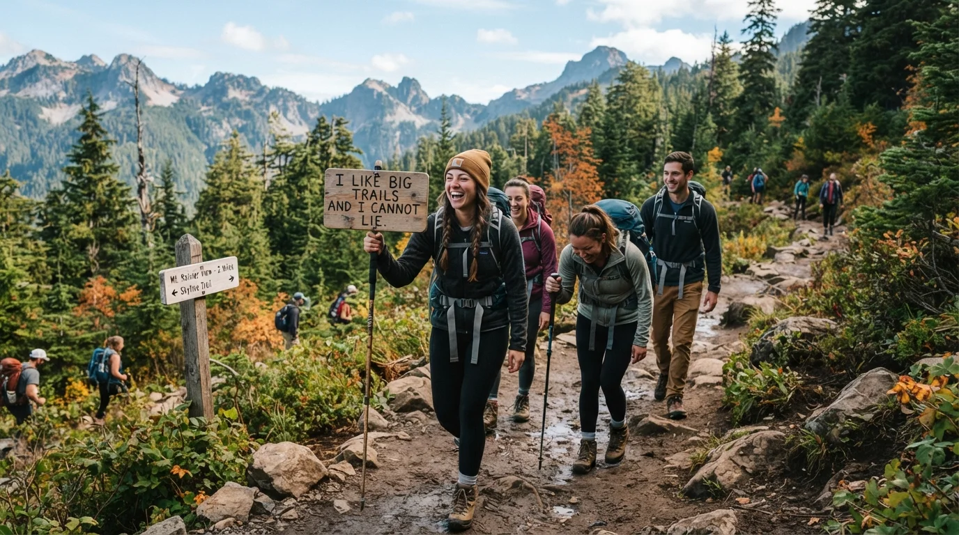 Trail Caption Puns 📸